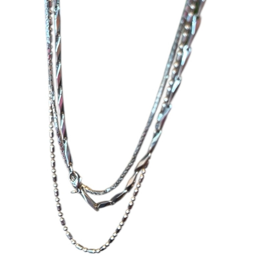 Míabella Italy Men’s Fashion Silver-tone Layered Necklace set of 3 New in a box